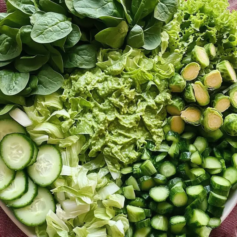 Big Green Salad With Green Dressing