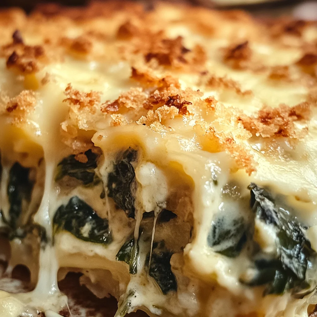 Cheesy Italian Spinach Bake