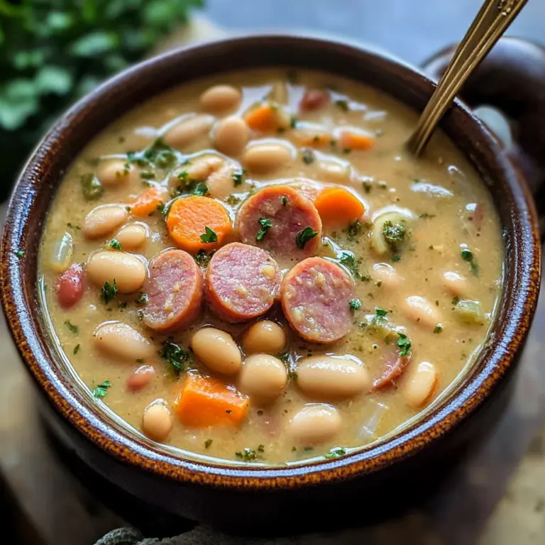 Creamy Bean Soup with Kielbasa