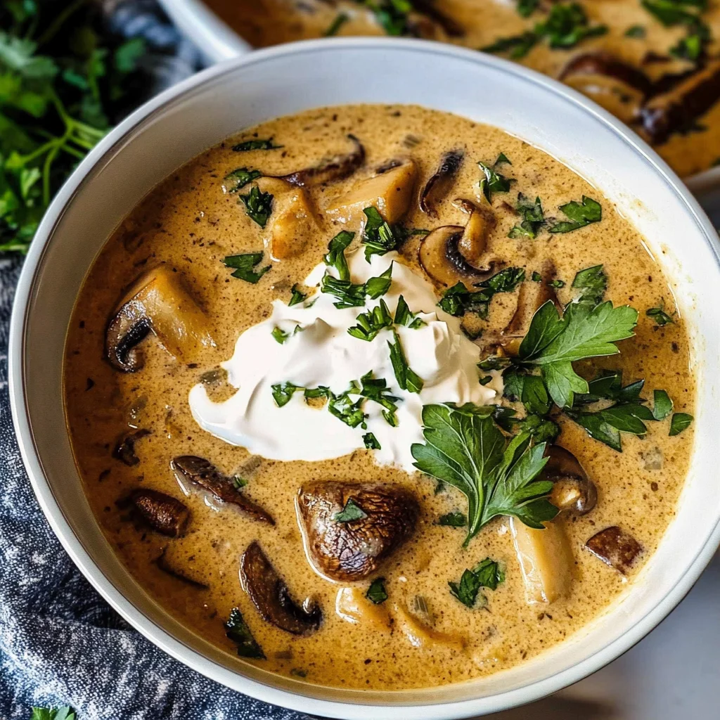 Creamy Hungarian Mushroom Soup