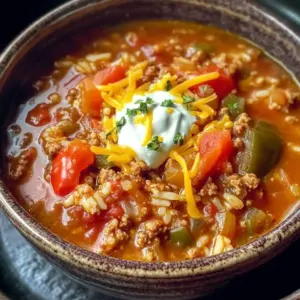 Crock Pot Stuffed Pepper Soup
