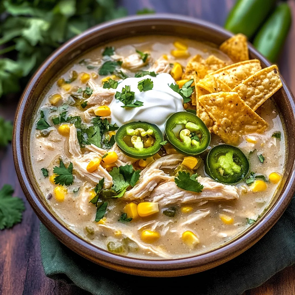 Flavorful Crockpot White Chicken Chili Soup