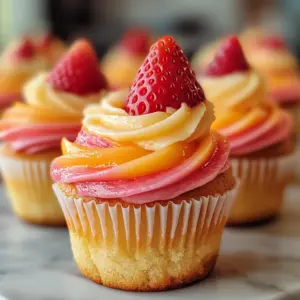 Mango Strawberry Sunset Cupcakes: A Delightful Recipe!