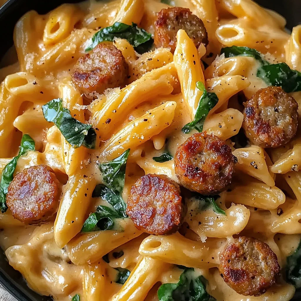One Pot Creamy Cajun Sausage Pasta (30-Minutes)