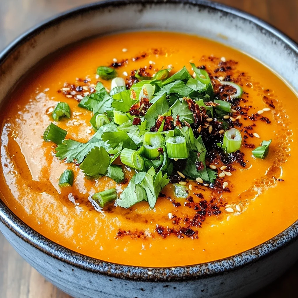 Spicy Miso Carrot Soup: Your Cozy Vegan Comfort Bowl