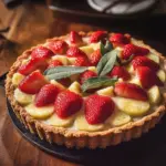 Tarte aux fraises et sauge ananas