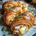 Buttery Garlic Baked Croissants with Turkey & Havarti Recipe