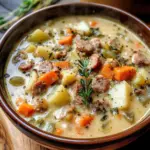 Comforting Potato and Sausage Chowder - Alrightwithme