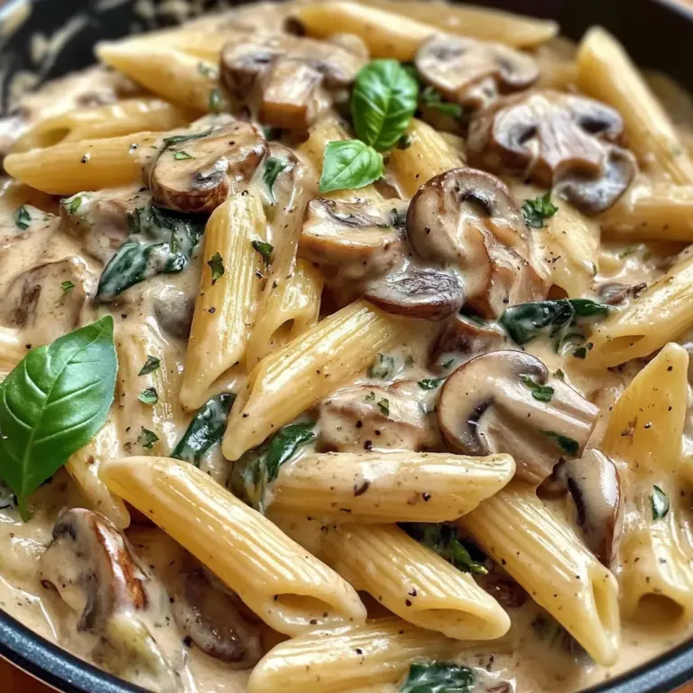 Creamy Tuscan Mushroom Pasta Skillet
