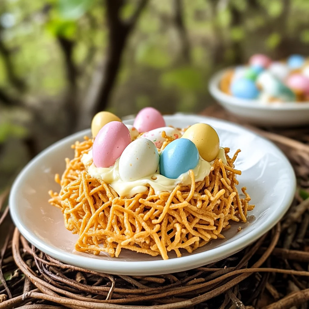 Easter Egg Peanut Butter Haystacks