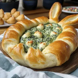 Festive Easter Bunny Spinach Dip