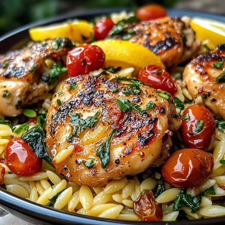 Flavorful Mediterranean Chicken Orzo