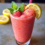 Frozen strawberry lemonade