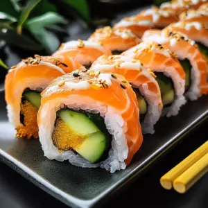 Gourmet Salmon Sushi Rolls
