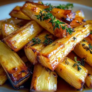 Maple Roasted Parsnips with Thyme