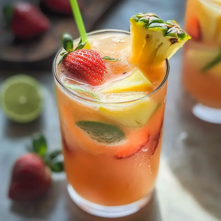 Pineapple Strawberry Agua Fresca