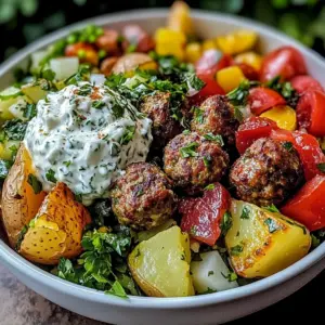 Savory Greek Meatball Bowl: A Healthy Dinner You'll Love