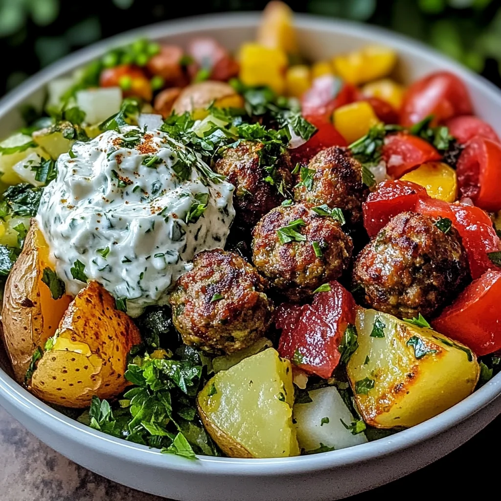 Savory Greek Meatball Bowl: A Healthy Dinner You'll Love