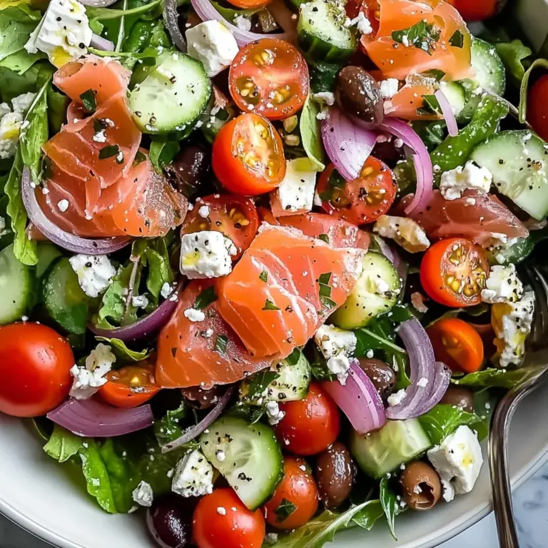 Smoked Salmon Greek Salad
