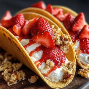 Strawberry Crunch Cheesecake Tacos Recipe