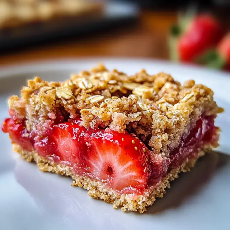 Strawberry Oatmeal Crumble Bars
