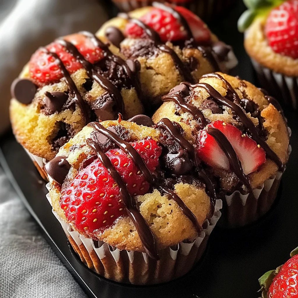 Bakery-Style Strawberry Chocolate Chip Muffins