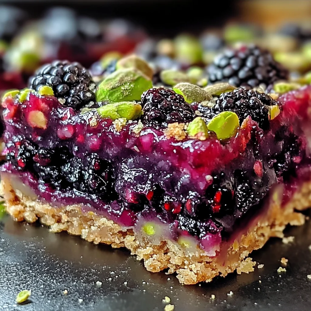 Blackberry Pistachio Dream Bars: Irresistible Homemade Bliss