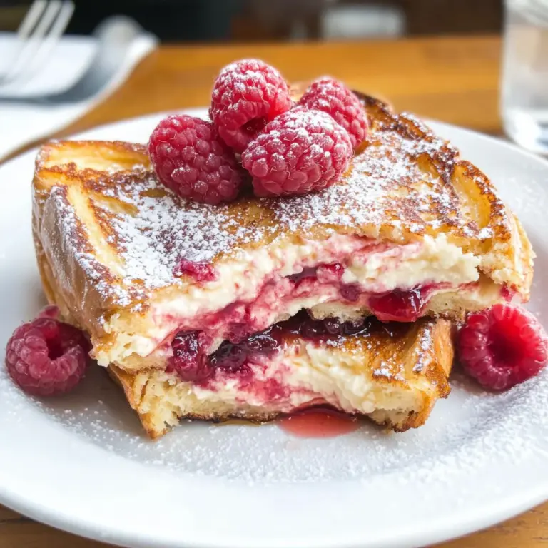 Brioche French Toast with Creamy Raspberry Cheesecake