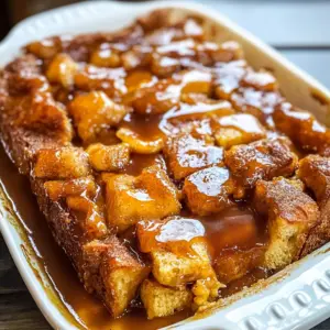 Caramel Overnight French Toast Casserole