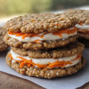Carrot Cake Cookie Sandwiches