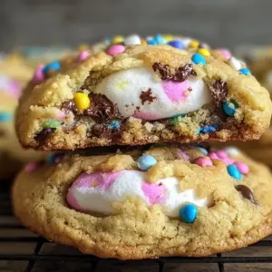 Chocolate Chip Peep Stuffed Easter Cookies