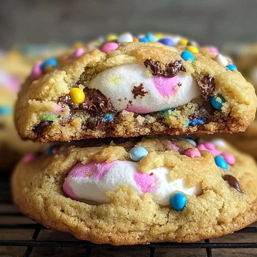 Chocolate Chip Peep Stuffed Easter Cookies