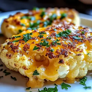 Delicious Golden Crusted Cheesy Cauliflower Steaks You’ll Love