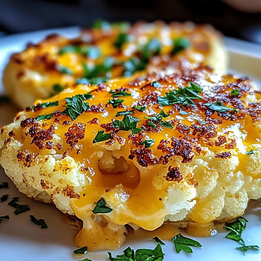 Delicious Golden Crusted Cheesy Cauliflower Steaks You’ll Love