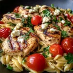 High Protein Mediterranean Chicken Orzo