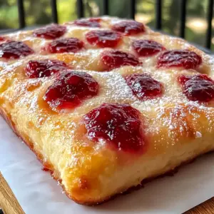 Homemade Jam Donut Focaccia: Sweet Bliss for Brunch Lovers