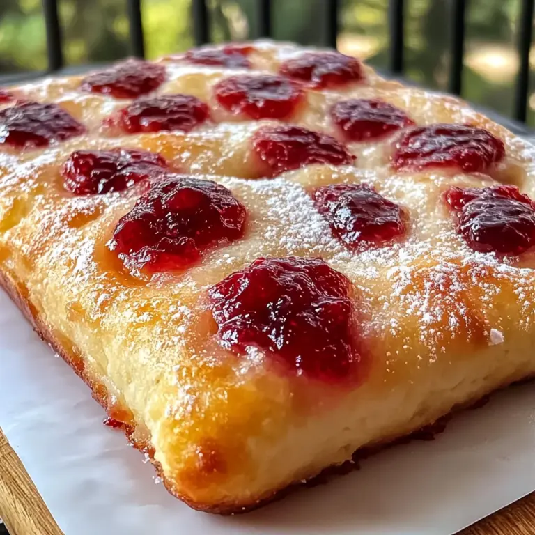 Homemade Jam Donut Focaccia: Sweet Bliss for Brunch Lovers