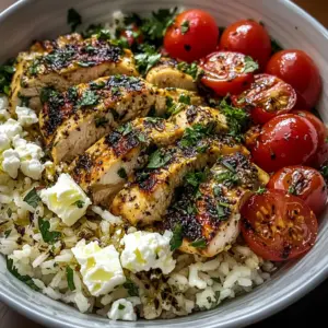 Mediterranean Chicken and Rice Bowl
