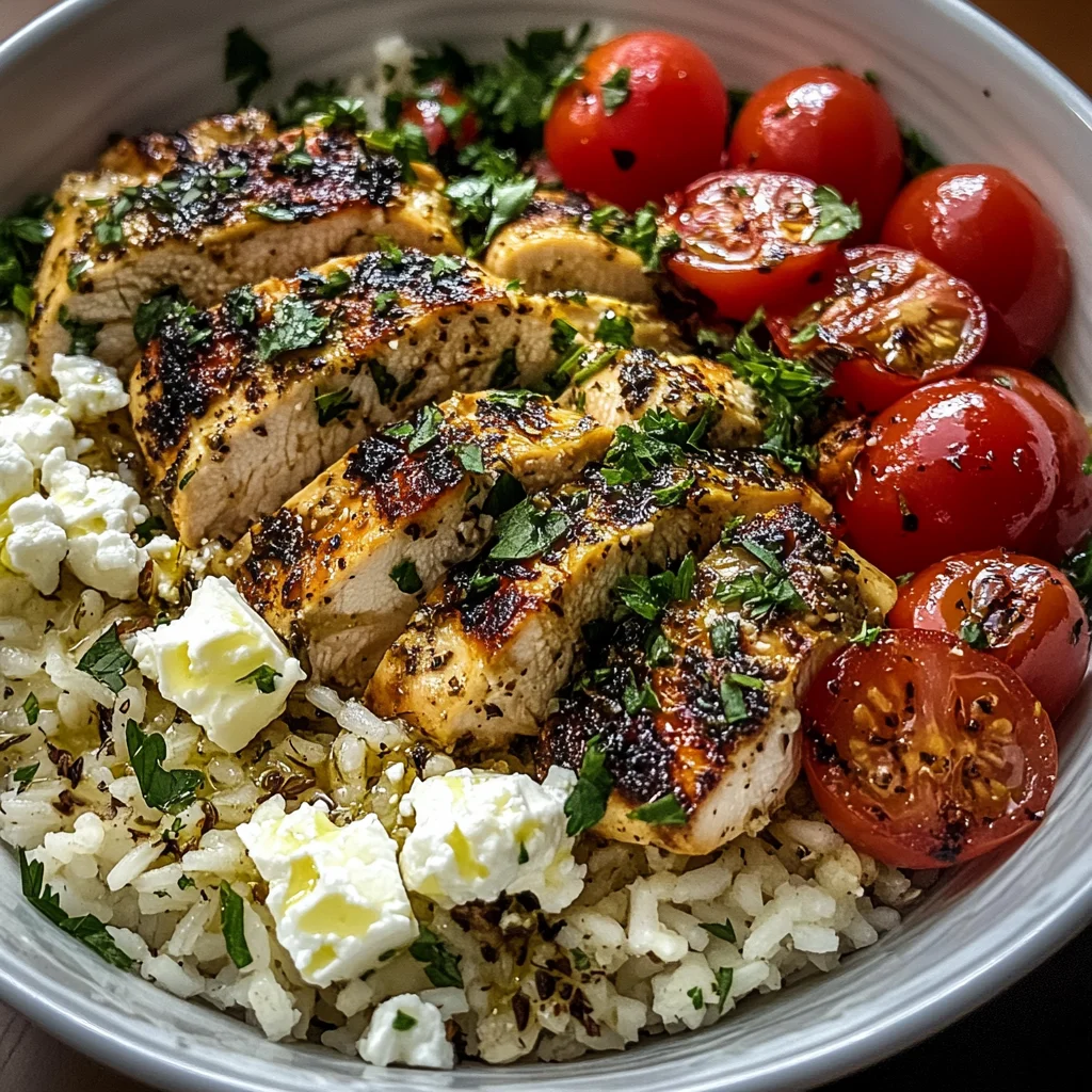 Mediterranean Chicken and Rice Bowl