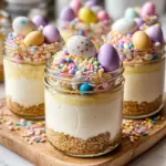 Mini Easter Cheesecake Jars - A Cute, No-Bake Spring Dessert
