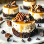 No-Bake Mini Turtle Cheesecakes
