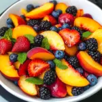 Peach Berry Fruit Salad (Paleo or Vegan!)