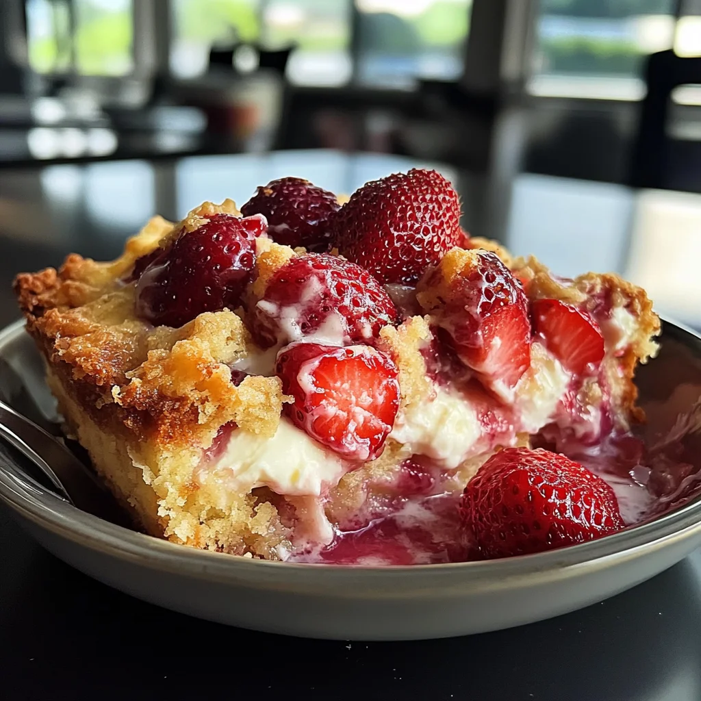 Perfect Strawberry Cream Cheese Cobbler Recipe