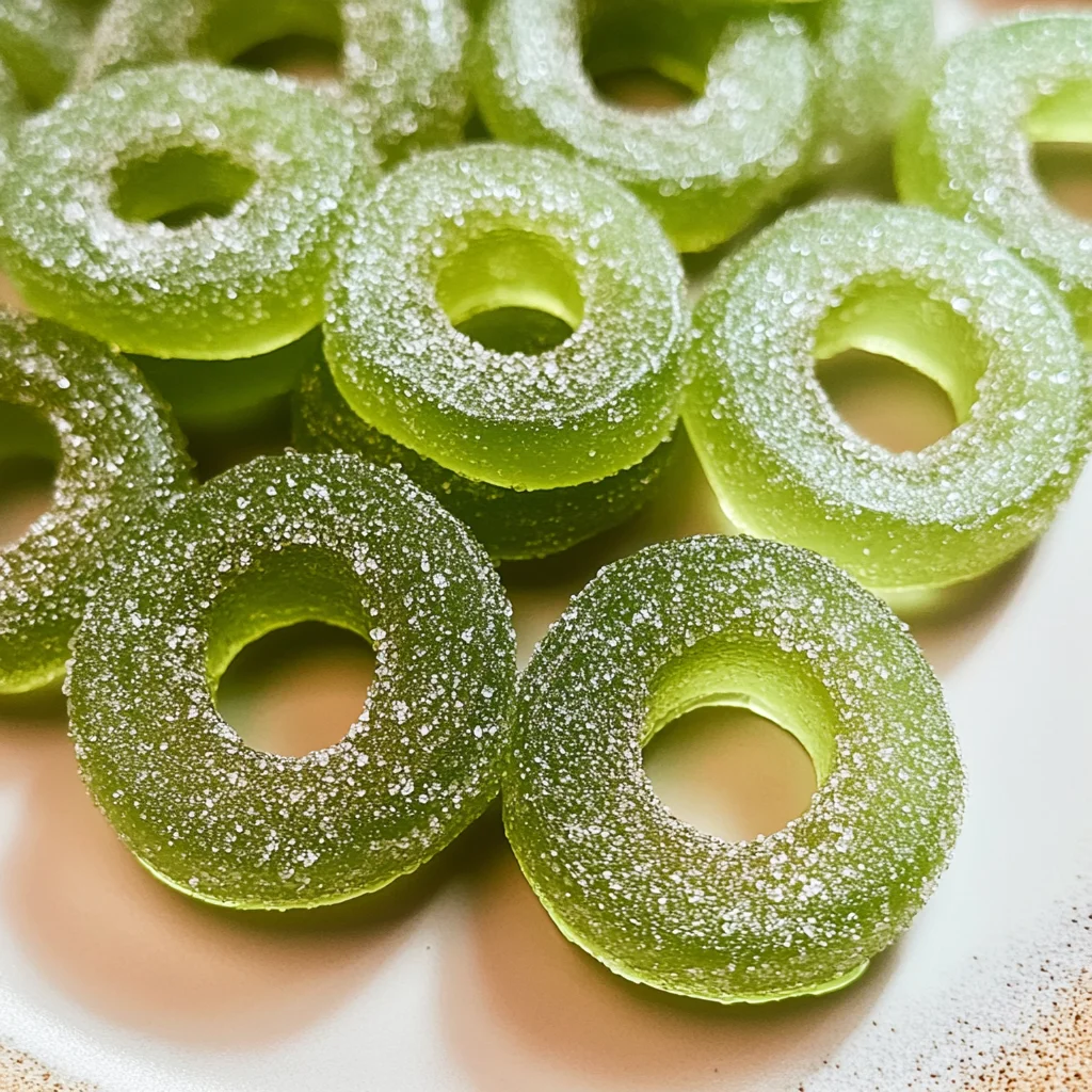 Sour Apple Ring Gummies (food dye free)