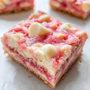 Strawberry White Chocolate Gooey Bars
