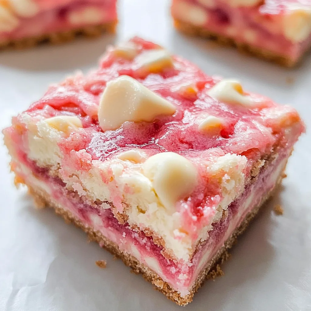 Strawberry White Chocolate Gooey Bars