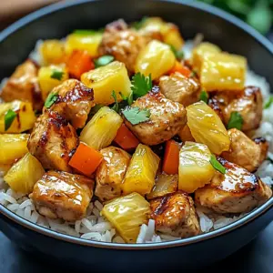 Sweet & Savory Pineapple Chicken Rice!