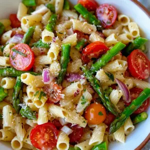 Asparagus Pasta Salad with Italian Dressing