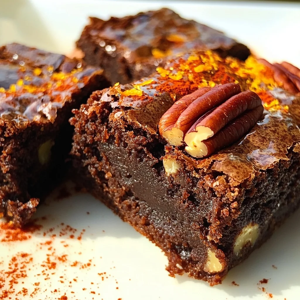 Chocolate Orange Chili Brownies