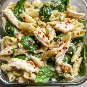 Cold Chicken Spinach Pasta Salad